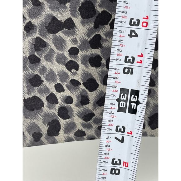 Ann Taylor Dress Silk Women Size 4 Gray Sleeveless Leopard Animal Print Cheetah - Picture 7 of 16